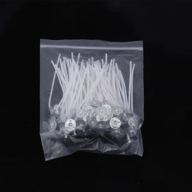 100pcs/Bag Candles Wicks 2.6/8/9/15/20cm DIY Pure Cotton Core Smokeless Wicks Candle Making Birthday Christmas Decoration Tools 9cm 100pcs