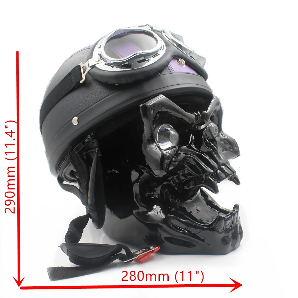 Мотоциклетный светодиодный светильник с черепом, универсальный головной светильник+ шлемы, очки для Harley Honda Kawasaki Yamaha Chopper Bobber
