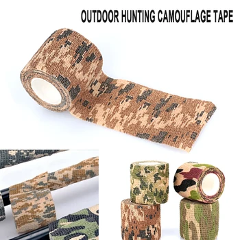 

Camo Tape Non-Woven 4.5m Stretch Bandage Camping Hunting Wrap Accessories Roll Camouflage Self-Adhesive Adhesive Fabric