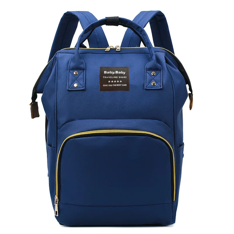 Сумка для подгузников для беременных подгузник детская коляска водонепроницаемый большой емкости рюкзак для путешествий сумка для кормления молока многофункциональная сумка для мам - Цвет: Denim Blue