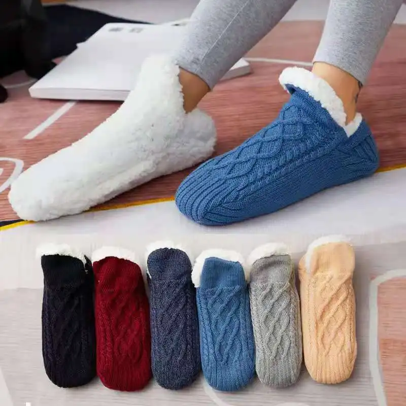 

Floor Socks And Hosiery Covers Plush Thickened Winter Female Adult Warm Indoor Socks Men's Socks Overshoes Socks