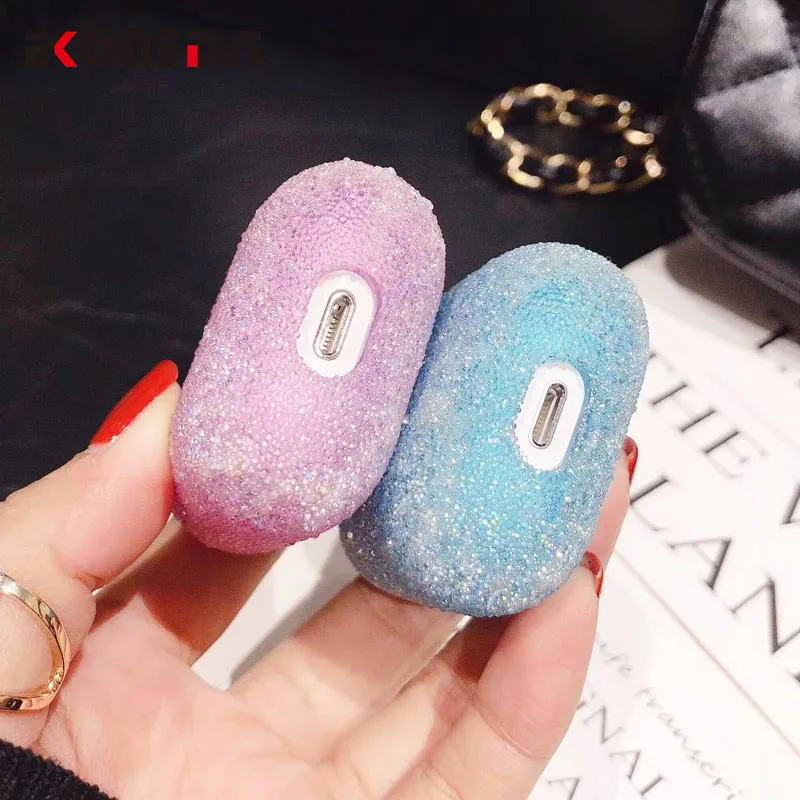 EKONEDA шикарные роскошные бриллианты чехол для Airpods чехол конфетные цвета девчачьи защитный чехол для Airpods