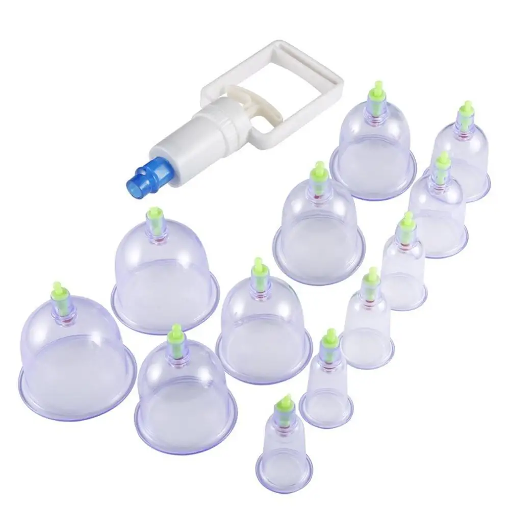 

12pcs/set Chinese Health Care Medical Vacuum Body Cupping Therapy Cups Massage Body Relaxation Healthy Message Set