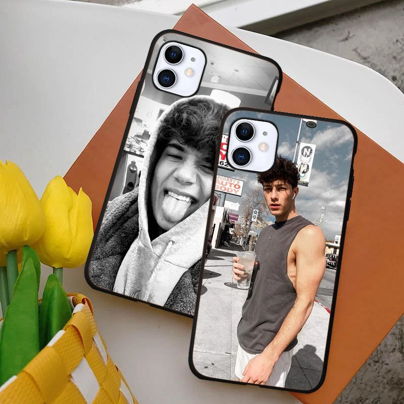 Tony Lopez Black Border Phone Case for iPhone 8 7s 7 6 6s Plus X xr Xs 11 pro max 5 SE Funda Black Silicone Soft back Cover