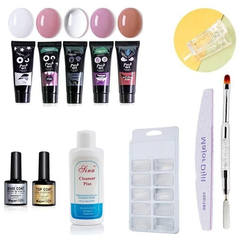 

Major Dijit 12Pcs/Set Nail Art Poly Gel Finger Extension Clear Pink Jelly Poly gel Quick Building Diy Nail Art Home Decoratio