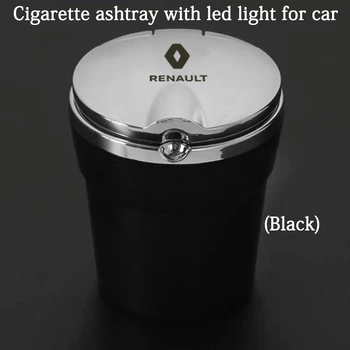 

1 Pcs For Renault duster clio kadjar megane 2 3 Car Ashtray With Led Logo Lights Creative Custom Car Supplies car accessories
