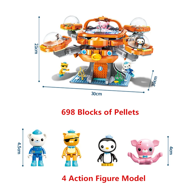 Octonauts Собранный автомобиль фигурка игрушки Barnacels Kwazii песо Пингвин Dashi Inkling модель игрушки для детей подарок