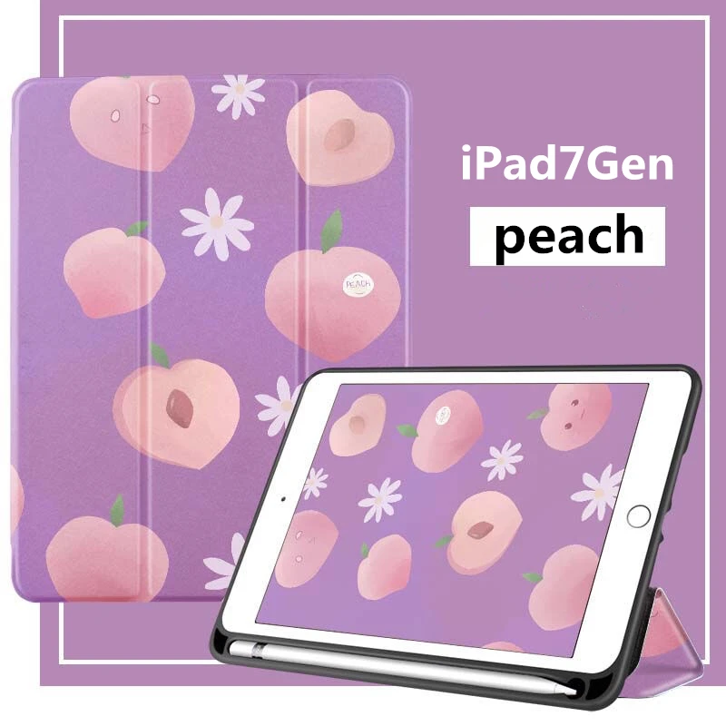 Для Apple iPad 7th 10,2 чехол 7-го поколения для нового iPad 7 10,2 дюймов чехол тонкий флип-чехол Мягкий защитный чехол - Цвет: iPad 7 peach