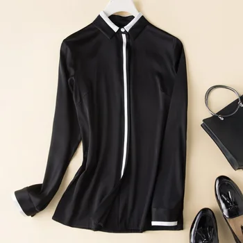 

shirt female silk jacket in the spring and autumn mulberry silk shirt render fashion inside take unlined upper garment