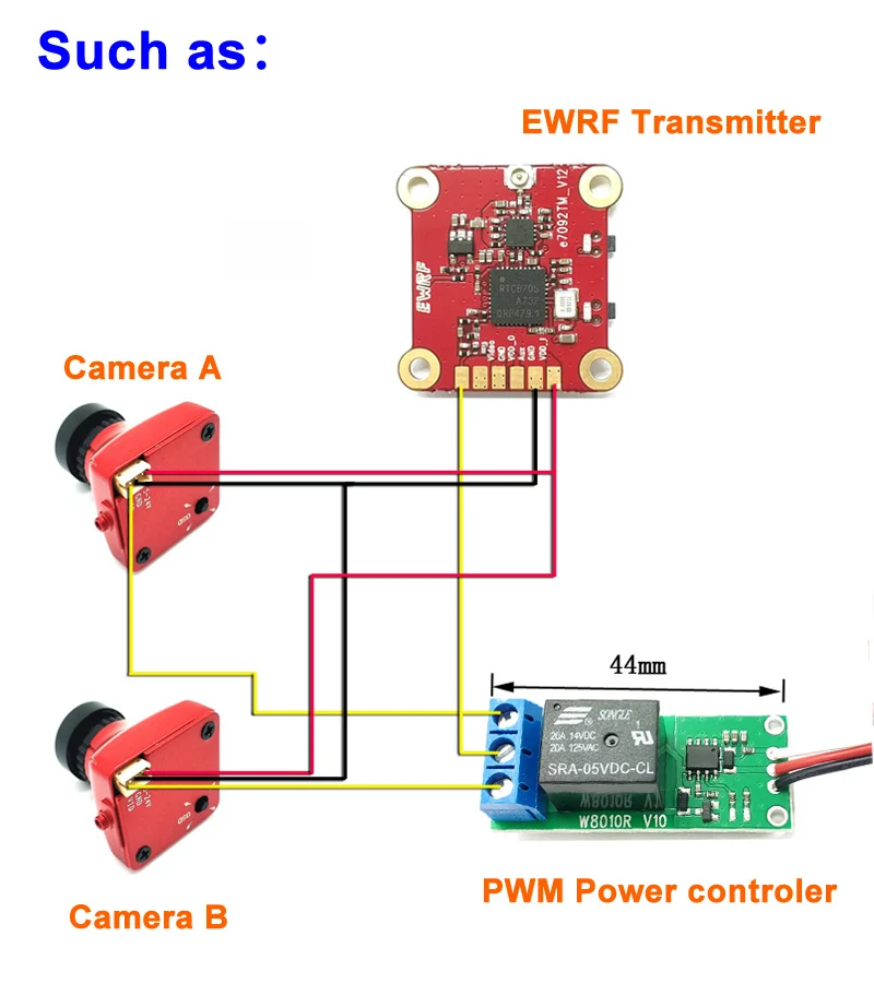 DC5-12V PWM 전원 컨트롤러 원격 제어 릴레이 모델 원격 스위치, 비행기 모델 램프 PWM 스위치, LED 디스플레이 포함