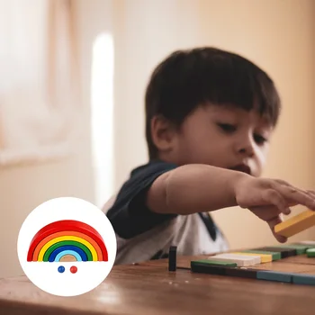

1PC Rainbow Stacker Blocks Educational Toys Building Blocks Creative Stacker for Kids Toddlers Early Education Preschool
