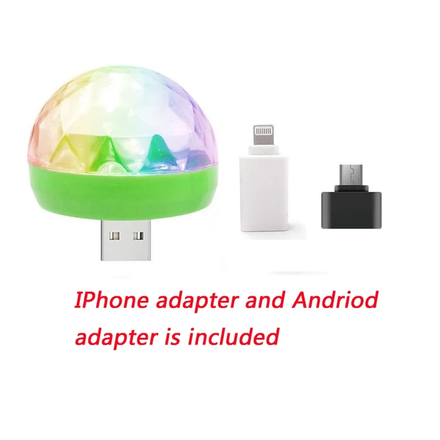 Portable Sound Activated Party Lights Battery Powered/USB Plug in Strobe Stage Par Light for Car Room Dance Parties Xmas Wedding Mini usb lamp