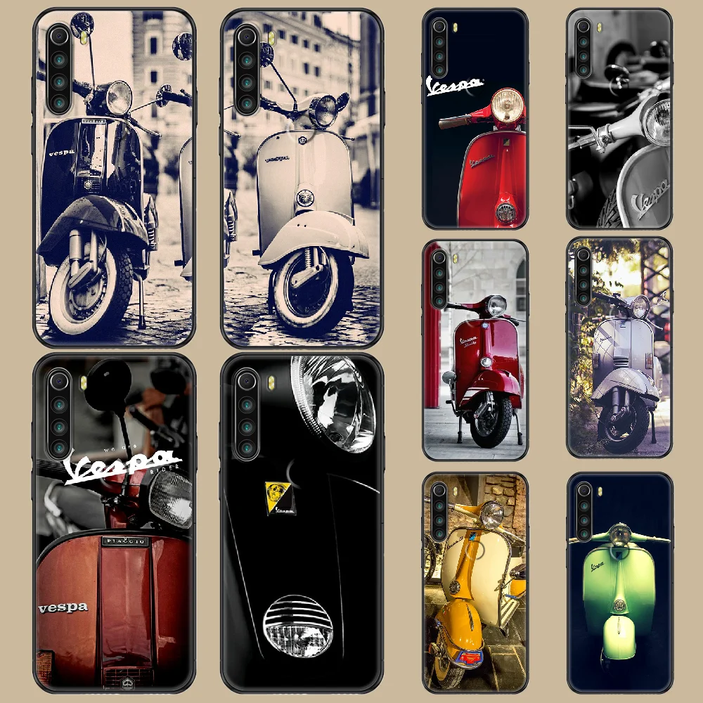 Чехол Vespa для телефона со Скутером Xiaomi Redmi Note 7 7A 8 8T 9 9A 9S 10 K30 Pro Ультрачерный бампер
