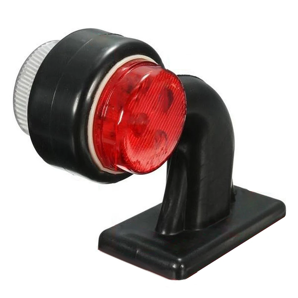 2 шт. 12V Грузовик Боковые габаритные огни Светодиодный сигнальная лампа Белый Красный Локоть лампа для прицепа
