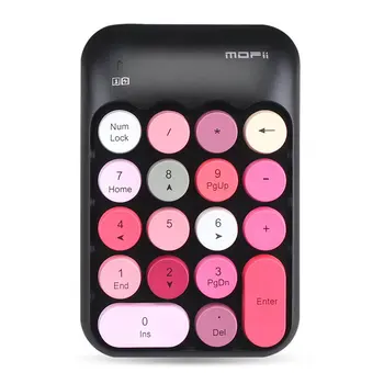 

2.4G Mini Wireless Keyboard X910 Mixed Color Numeric Keypad Silica Gel Retro Color Keycap X Architecture Waterproof