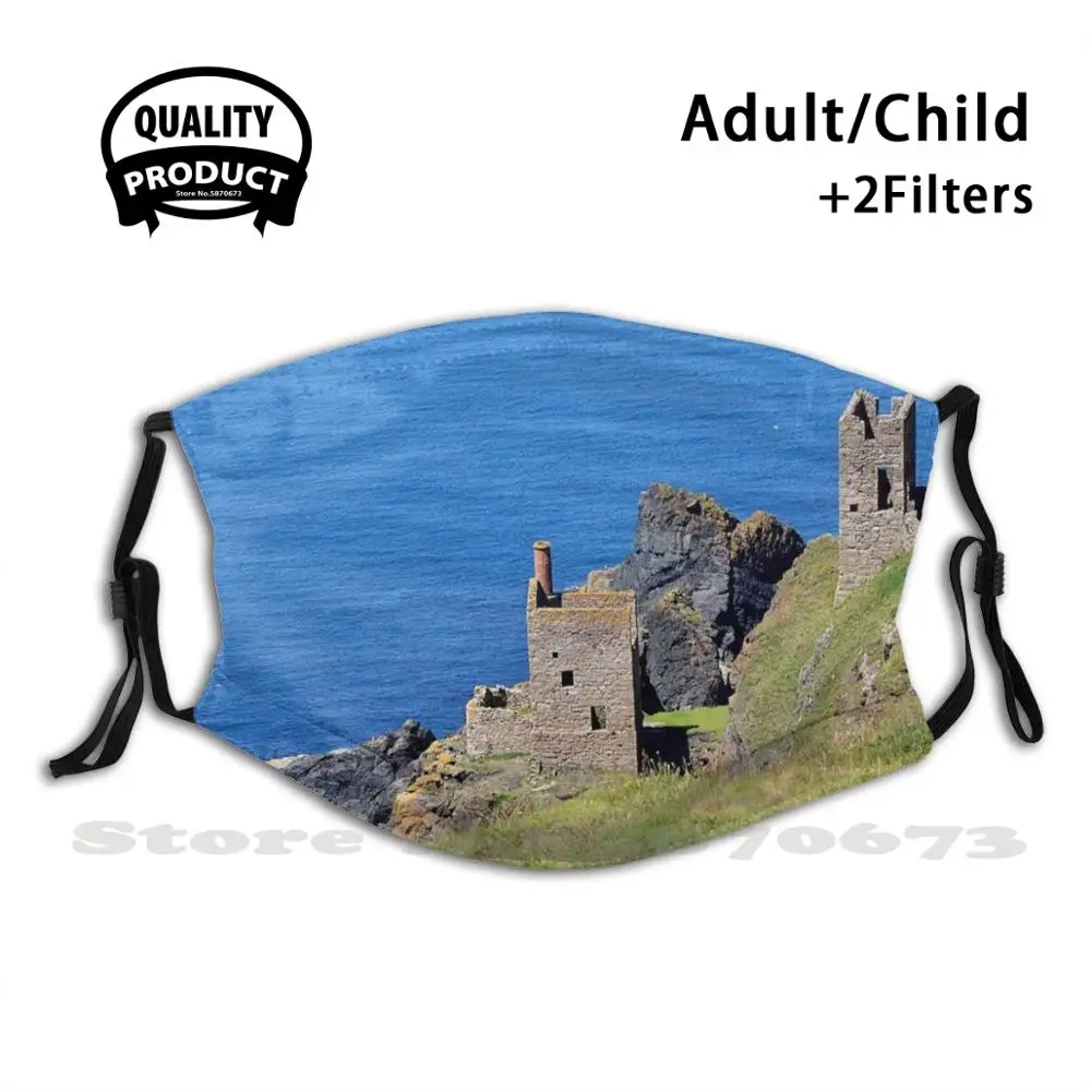 

Crown Mines Engine Houses At Botallack Face Mask Washable Filter Summer Hot Sale Mouth Masks Crown Mines Engine Houses