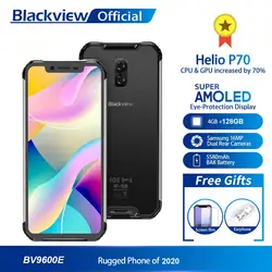 Blackview BV9600E новый водонепроницаемый мобильный телефон Helio P70 Android 9,0 4 Гб ОЗУ 128 Гб ПЗУ 6,21 дюймAMOLED 5580 мАч прочный смартфон