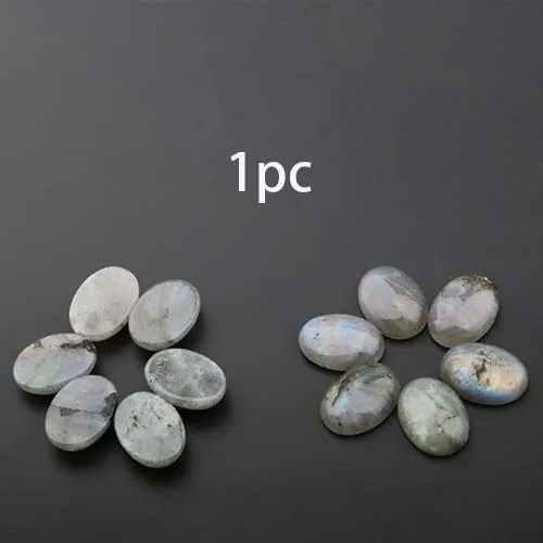 1 pc 10 шт. натуральный камень эллиптической формы лабрадорит, кабошон без отверстий бусины для изготовления самодельные Украшения, Аксессуары бусины - Цвет: 1 pc