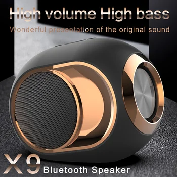 

Portable Bluetooth 5.0 Speaker Wireless Stereo Bassup TWS Speaker Supports Cards U-disk AUX FM Play for Outdoor Home Travel NC99