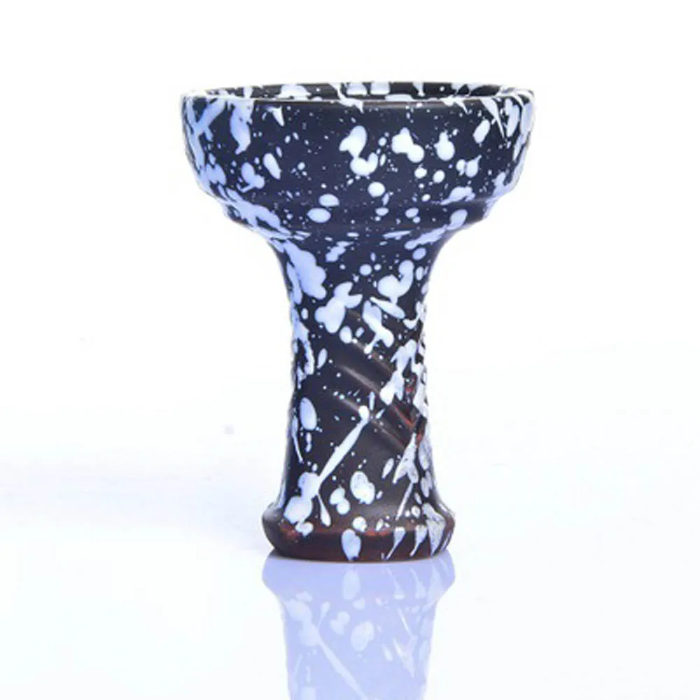 latest style ceramic smoke pan smoke bowl hookah pot shisha pot of colored glaze ceramic, Pure color spot decoration