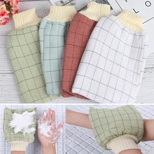 New Sponge Wash Bath Gloves Tape Back Brush Scrub Gloves Exfoliating Body Towel Massage Shower Scrubber Exfoliating