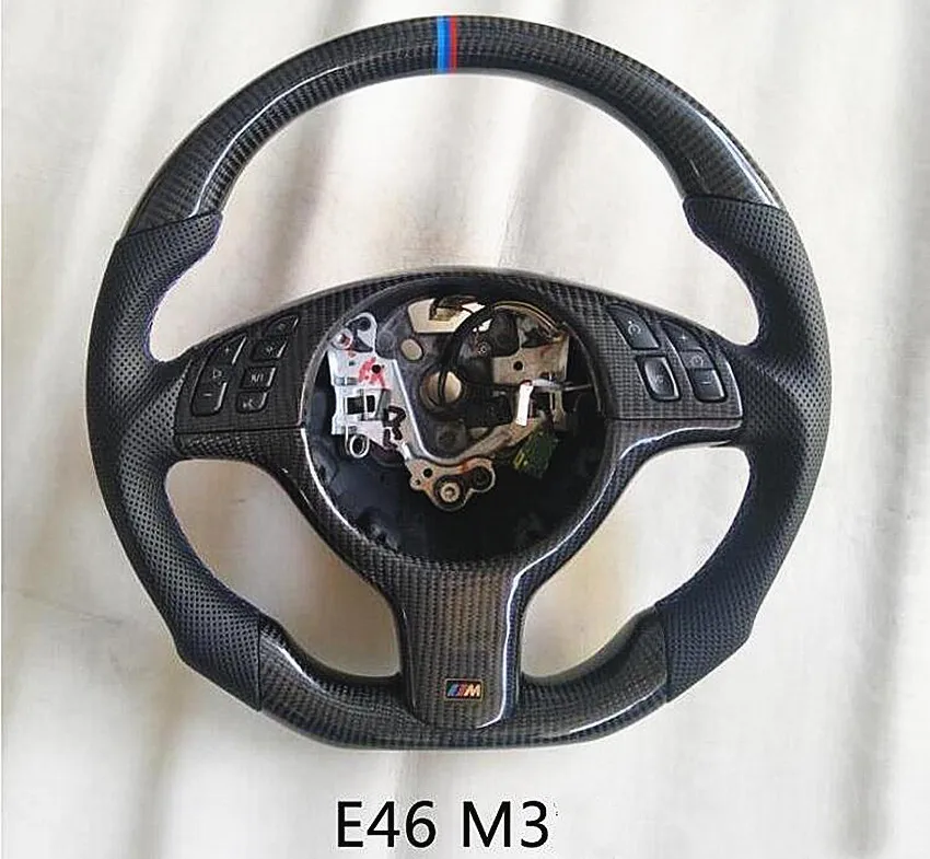 E46 Carbon Fiber Leather Steering Wheel for E46,For VW GOLF 8