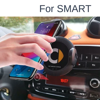 

Car Mobile Cell Phone Stand Holder Wireless Charger Fast Charging Power Adapter For Mercedes-Benz Smart 451 453 fortwo forFour