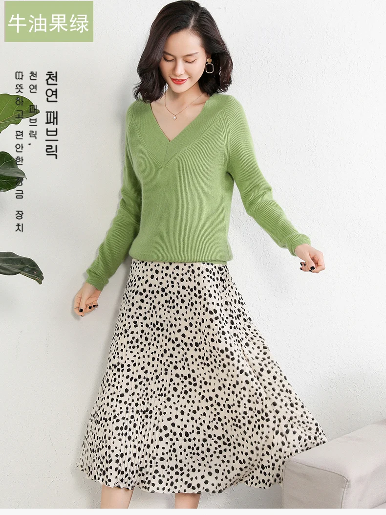 Большие свитера с v-образным вырезом женские кашемировые вязаные Джемперы горячая Распродажа мягкие высококачественные женские пуловеры стандартная одежда