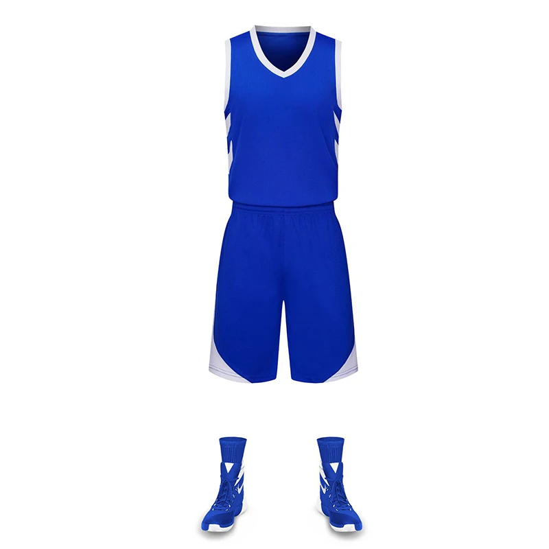 Стиль, мужской баскетбольный костюм большого размера, детский Быстросохнущий Спортивный жилет, светильник, тренировочный костюм для настольной игры, настраиваемый - Цвет: Синий