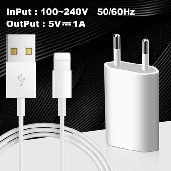 

charging cable European plug USB data cable fast charger OEM for iPhone X XS Max XR SE 6 7 8 6S Plus for iPad charging cable