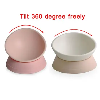 

Dual Pet Cat bowl 360 Degree Any Angle Cat feeder Tilting Anti-skid Pet Bowl dish for small dog
