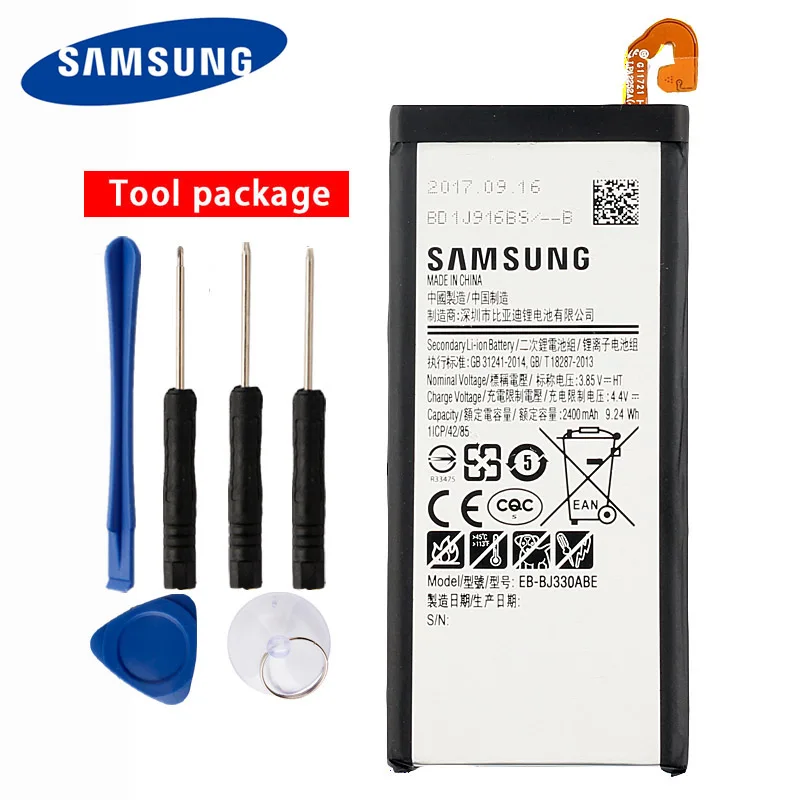 Оригинальная Высококачественная фотобатарея Samsung для GALAXY J3 2017 J3300 EB BJ330ABE Edition 2400