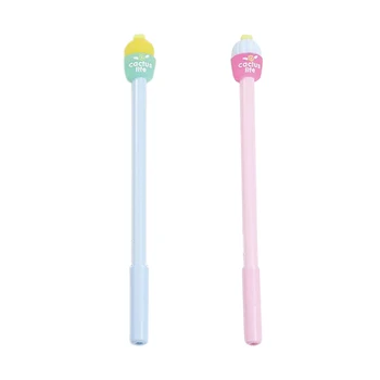 

2 Pcs 0.38Mm Learning Stationery Cartoon Cute Cake Gel Pen Student Pen Black Signature Pens Neutral Pen School Suppliers
