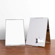 Bao сверхтонкая Многослойная-Размеры Алюминий зеркало Портативный складной зеркало для макияжа маленькое зеркало домашняя Повседневная Применение зеркальной металлической пряжкой