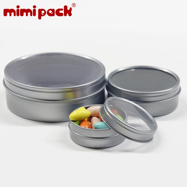 Mimipack неглубокие круглые прозрачные оконные банки с нескользящей верхней крышкой