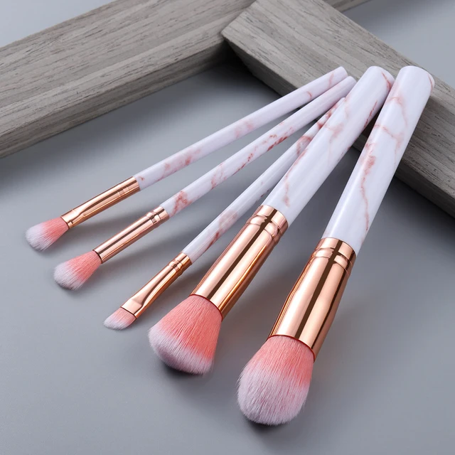 FLD 5/15Pcs Makeup Brushes Tool Set Cosmetic Powder Eye Shadow Foundation Blush Blending Beauty Make Up Brush Maquiagem 5pcs pink