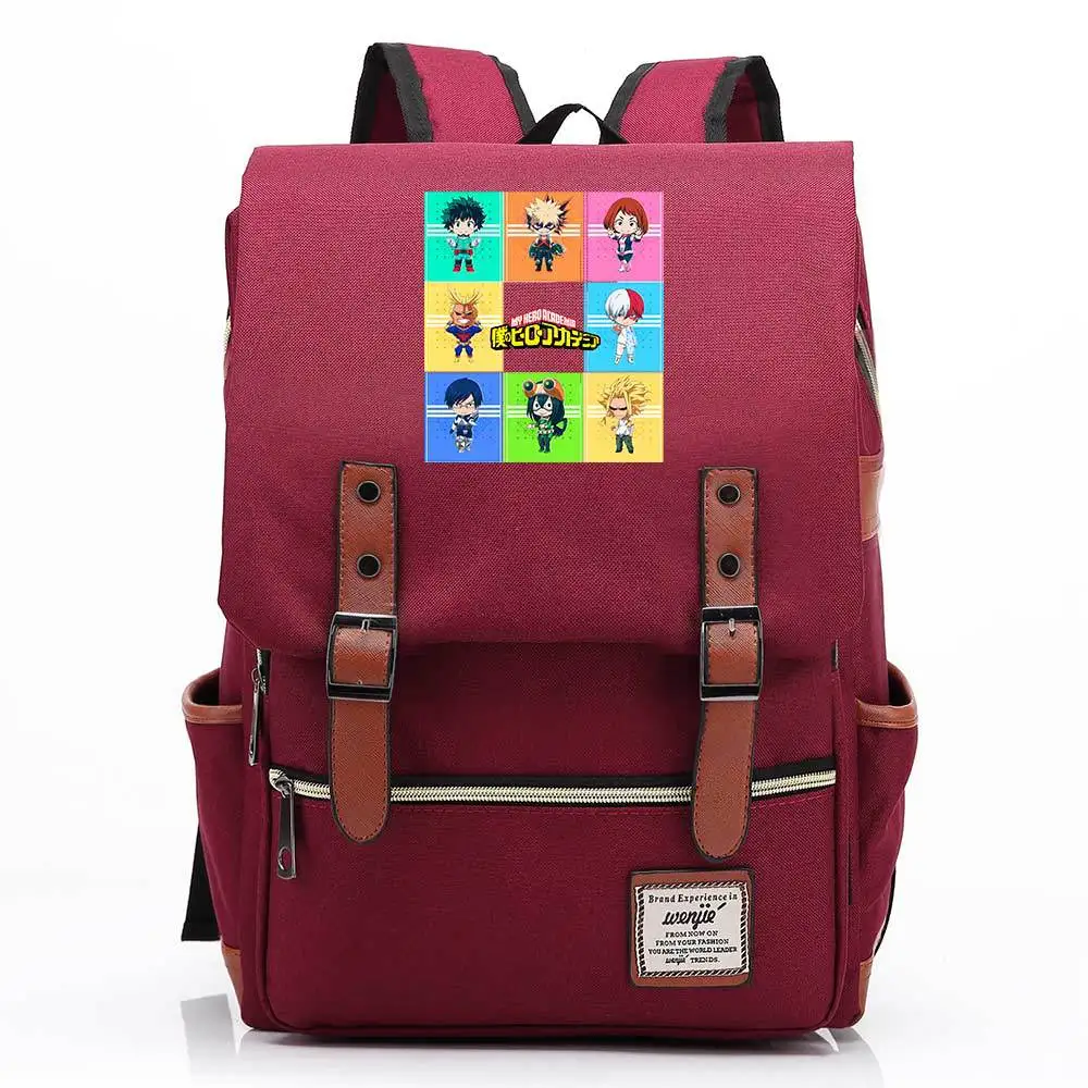 My Hero Academy элегантные брезентовые школьные рюкзаки Bookbag аниме женский милый рюкзак большой дорожный рюкзак мужской нейлоновый рюкзак для ноутбука