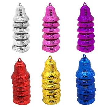 

6Packs/36Pcs Christmas Bell Decor Creative Festival Tree Pendant Random Color
