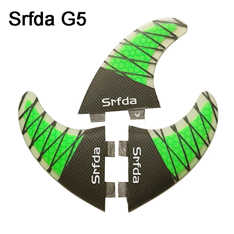 SRFDA Surf Fins Fcs/Fins Quillas Quilhas Keels 3pcs High Quality FCS-G5 Honeycomb Fiberglass Tail Surfboard Thrusters Rudder S
