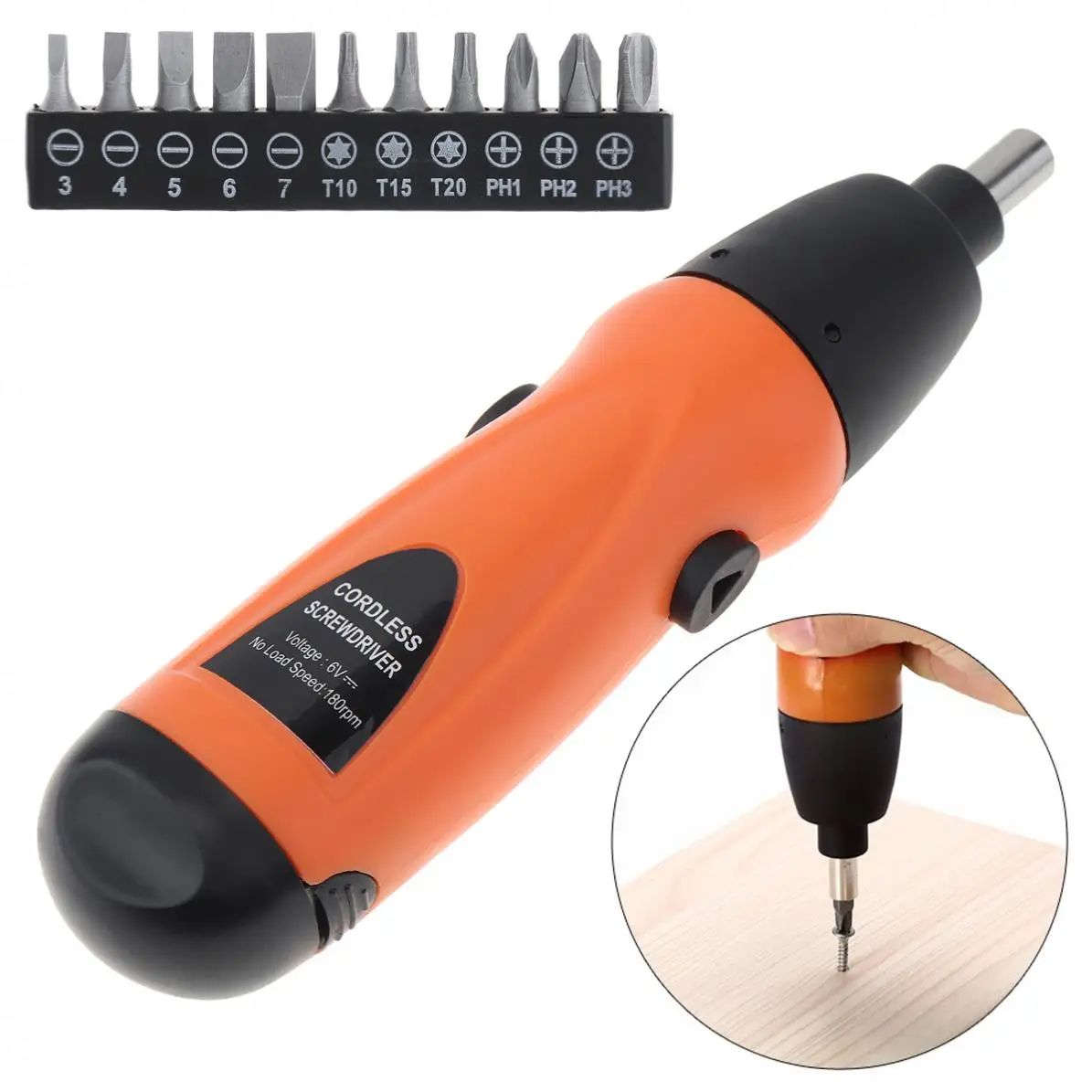 Kocome 6V Electric Screwdriver Battery Operated Cordless Screwdriver Drill Tool 