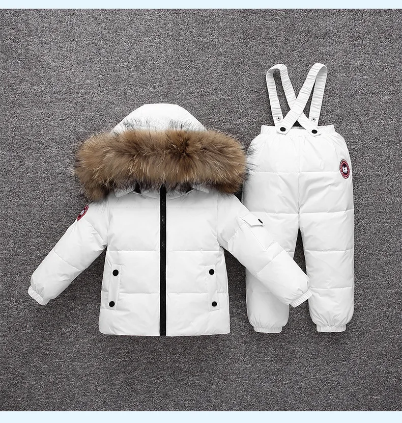 Boy Clothes Baby Girls Clothing Sets Sports Suits White Duck Down Outfit Newborn Christmas Autumn Winter 6-24 Monthes Ski Suit