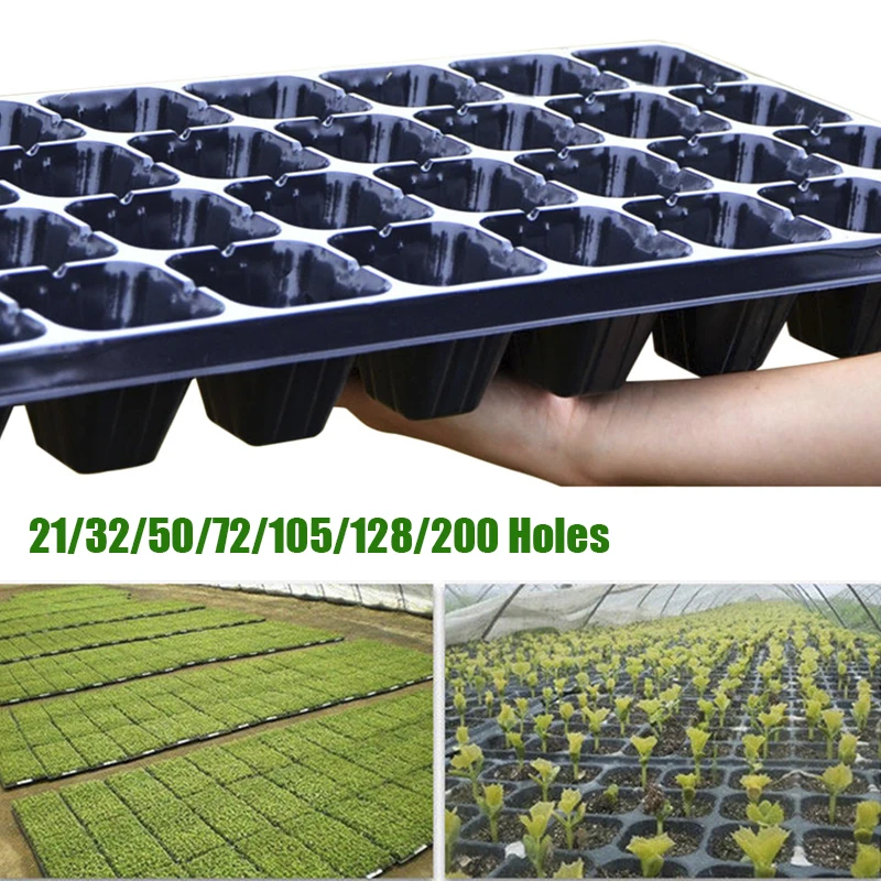 200 Holes Seedling Tray Garden Pots Durable Seed Germination Plant Flower Pots Nursery Grow Box Propagation For Garden Planting
