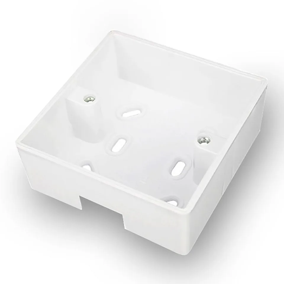 Delviz внешняя Монтажная коробка для 86*86 мм стандартный настенный выключатель пластиковые материалы коробка настенная розетка кассета внешняя настенная распределительная коробка - Цвет: Белый