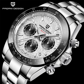 PAGANI DESIGN 2024 nouveau PD-1644 cadran météorite mode hommes montres à Quartz 100M verre saphir chronographe relogio masculino 1