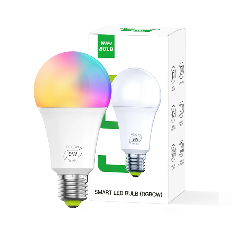 

Smart Light Bulb Works with Alexa Google Home Siri,No Hub Required, WiFi Dimmable 800Lm Warm White E27 ,Magic Light Bulb