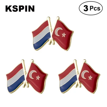 

Netherlands and Turkey Lapel Pin Brooches Pins Flag badge Brooch Badges
