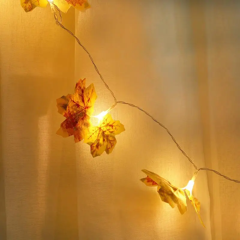 10 светодиодный Сказочный светильник в виде кленовых листьев, светильник в виде листьев, вечерние гирлянды, Рождественский Декор, кактус, арбуз, наружное украшение