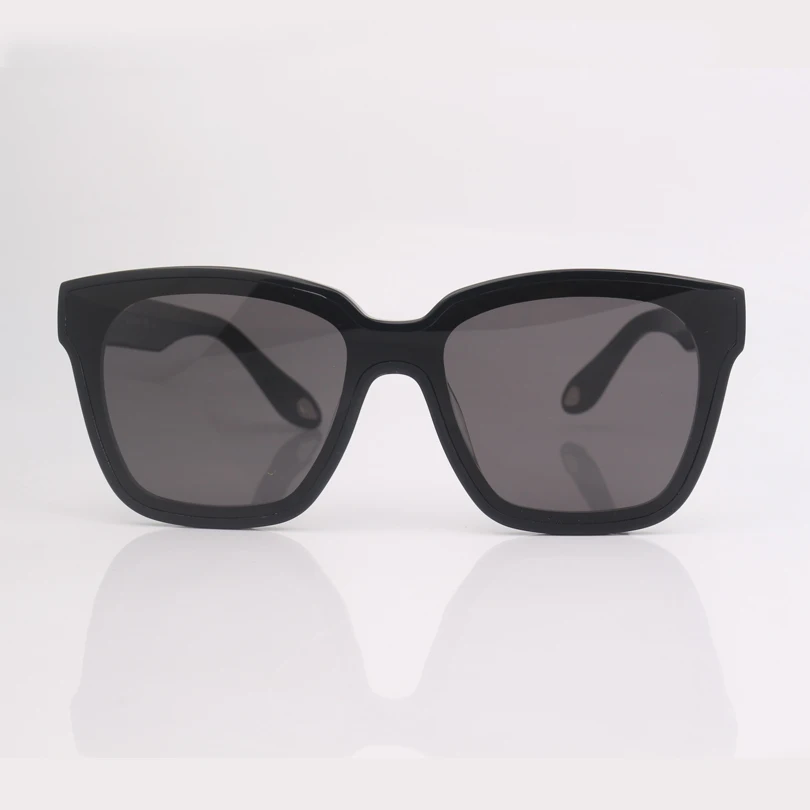 

High quality black square frame grey lens women fashion sunglasses