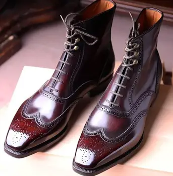 

Fashion Men Shoes Top Quality Zipper PU Leather Men's Vintage Lace Up Martin Boots Casual Zapatos De Hombre YK495