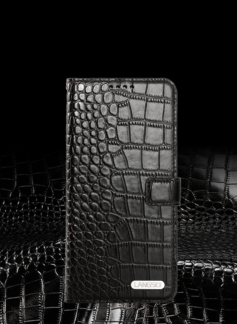 Флип-чехол из натуральной кожи для телефона iPhone 11 Pro 11 Pro max X XS XR XS max 6 7 8 plus роскошный защитный чехол из крокодиловой кожи